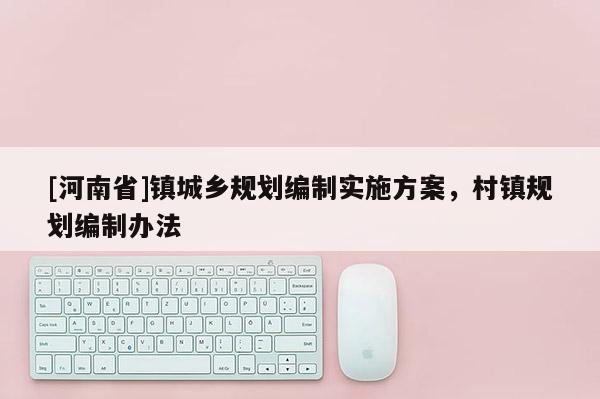 [河南省]镇城乡规划编制实施方案，村镇规划编制办法