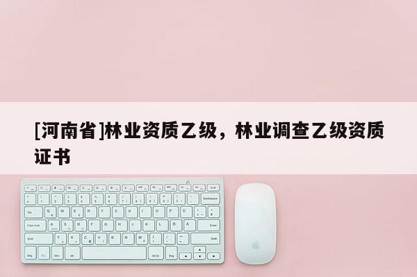 [河南省]林业资质乙级，林业调查乙级资质证书