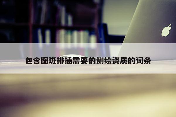 包含图斑排插需要的测绘资质的词条