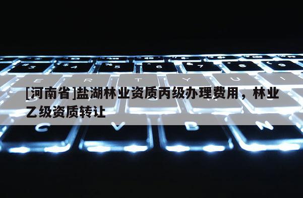 [河南省]盐湖林业资质丙级办理费用，林业乙级资质 *** 