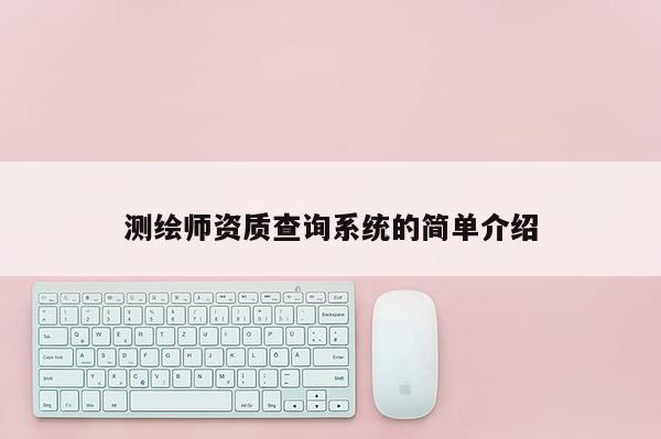测绘师资质查询系统的简单介绍
