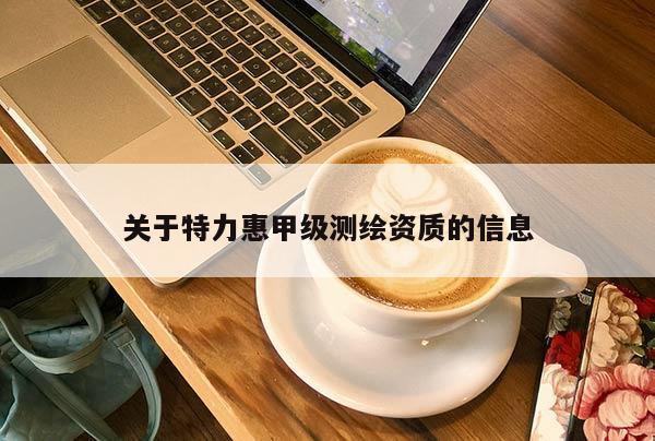 关于特力惠甲级测绘资质的信息