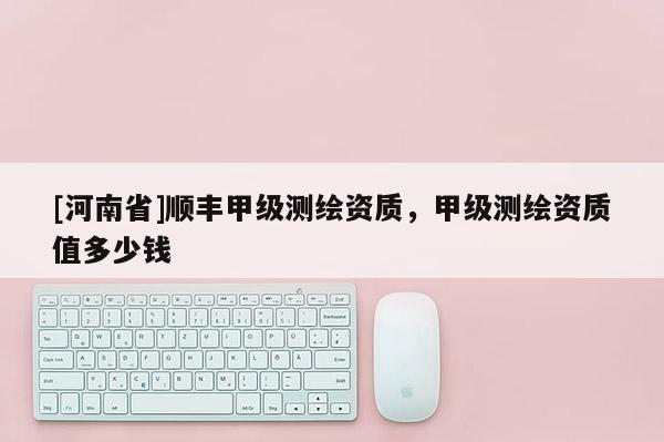 [河南省]顺丰甲级测绘资质，甲级测绘资质值多少钱
