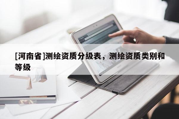 [河南省]测绘资质分级表，测绘资质类别和等级