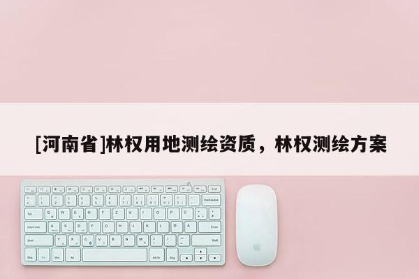 [河南省]林权用地测绘资质，林权测绘方案