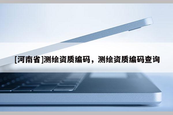 [河南省]测绘资质编码，测绘资质编码查询