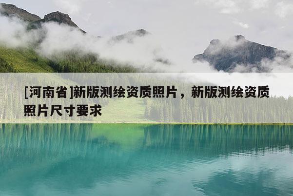 [河南省]新版测绘资质照片，新版测绘资质照片尺寸要求