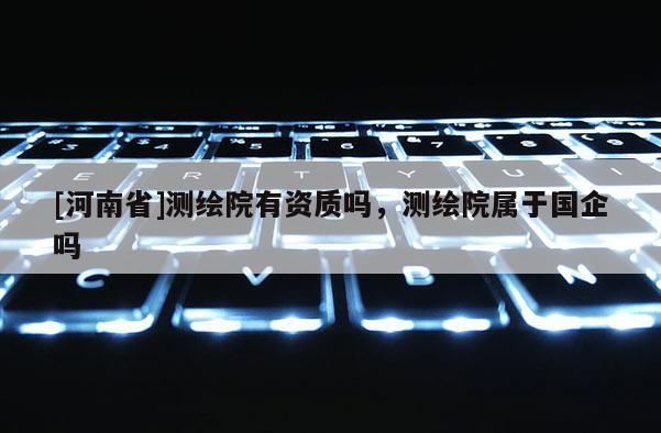 [河南省]测绘院有资质吗，测绘院属于国企吗